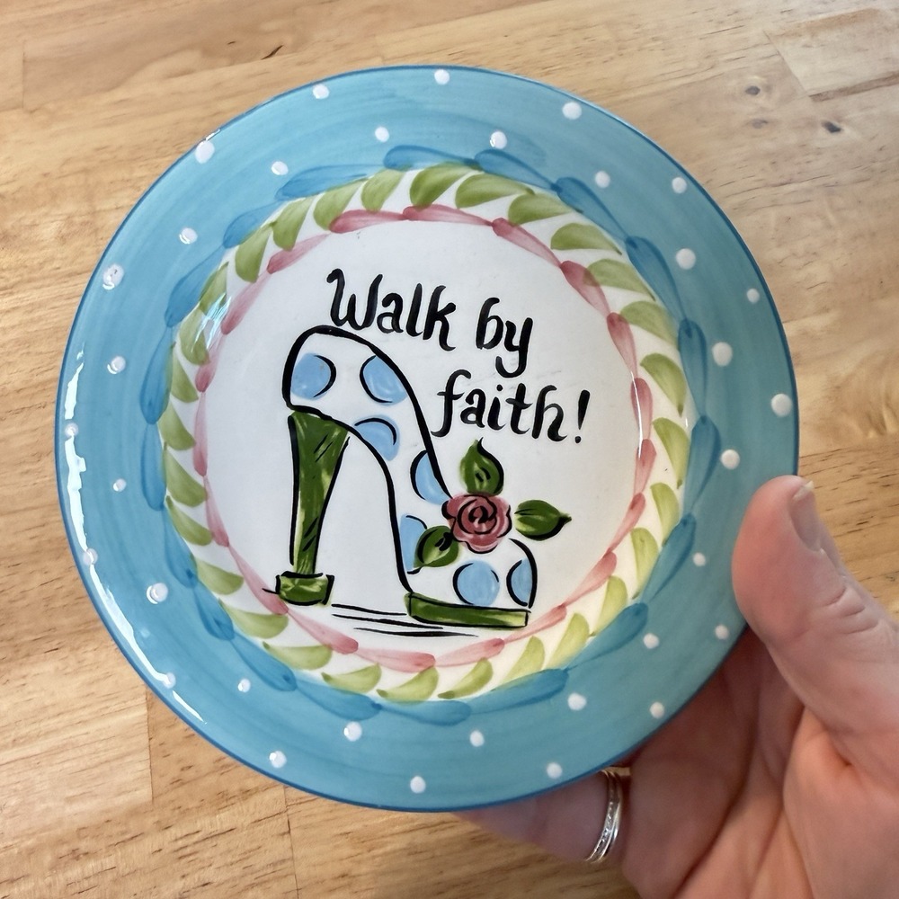 Walk By Faith! High Heel Shoe Jenny Moss Mary Jocker Goodness Gracious Plate 6" - Picture 2 of 4